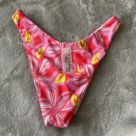 Lulus Nova Pink Floral Print Bikini Bottom - small - Picture 7 of 7